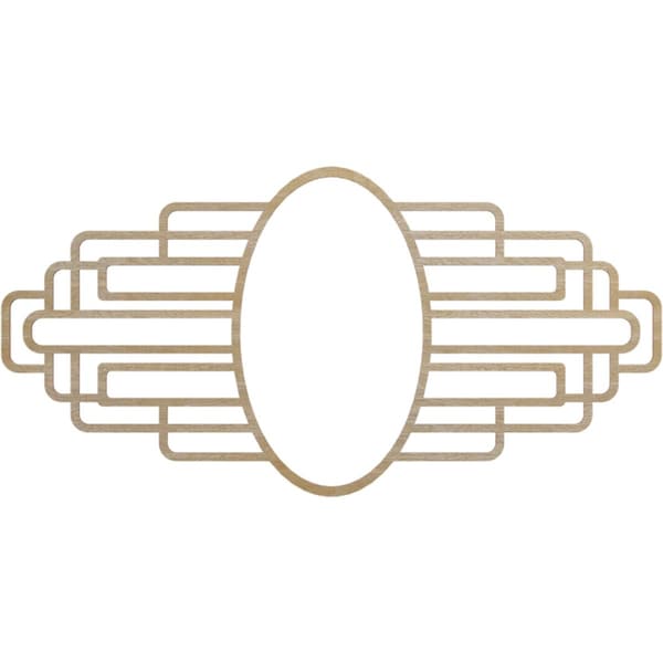 Ekena Millwork Elizabeth Wood Fretwork Pierced Ceiling Medallion, Birch, 36"W x 18"H x 9 7/8"IW x 17"IH x 3/8"T CMWP36X18X0375EBBI - main